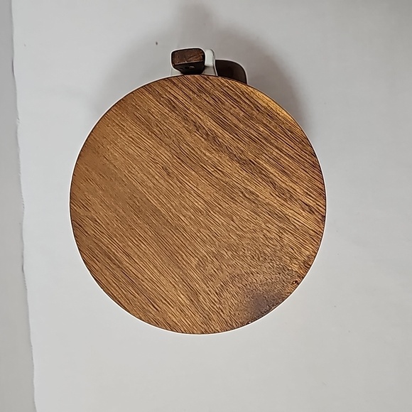 Hearth & Hand with magnolia stoneware wood coffee tea canister spoon counter - Picture 4 of 12